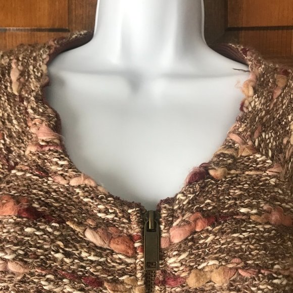 eureka by Chritos Garkinos Mauve, White & Plum Zip-Up Jacket Size 2X - Picture 3 of 12